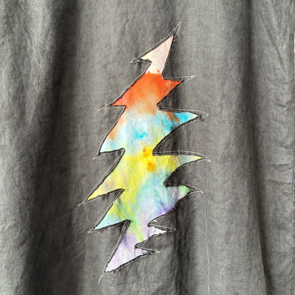 Grateful Dead Upcycled Linen Dress - Picture 2 of 9